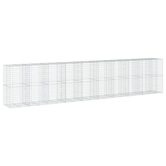vidaXL - Schanskorf - 950x100x200 - cm - gegalvaniseerd - ijzer - zilverkleurig