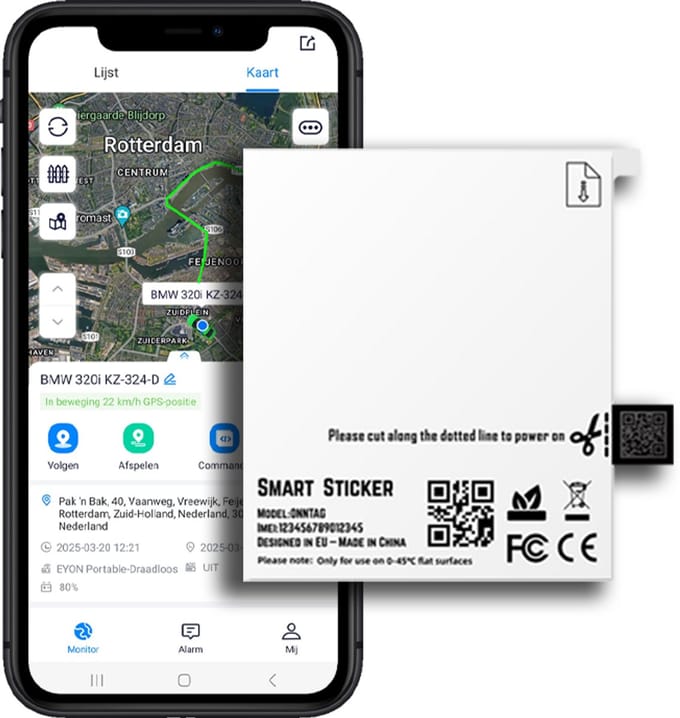 Onntag® GPS Sticker Ultradunne GPS Tracker