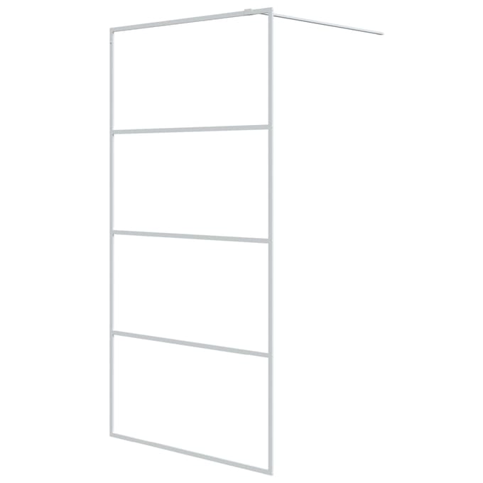 vidaXL - Inloopdouchewand - 100x195 - cm - transparant - ESG-glas - wit
