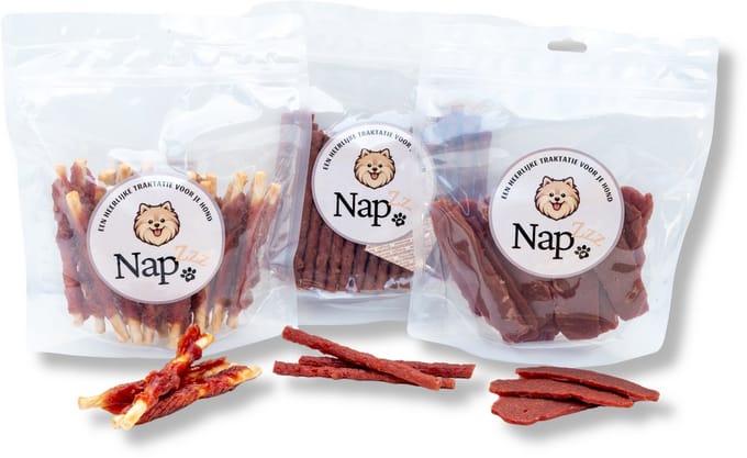 NapZZZ Hondensnack - Eend Combi Mix - Callogeen bar eend - Eendstick - Eend jerkey