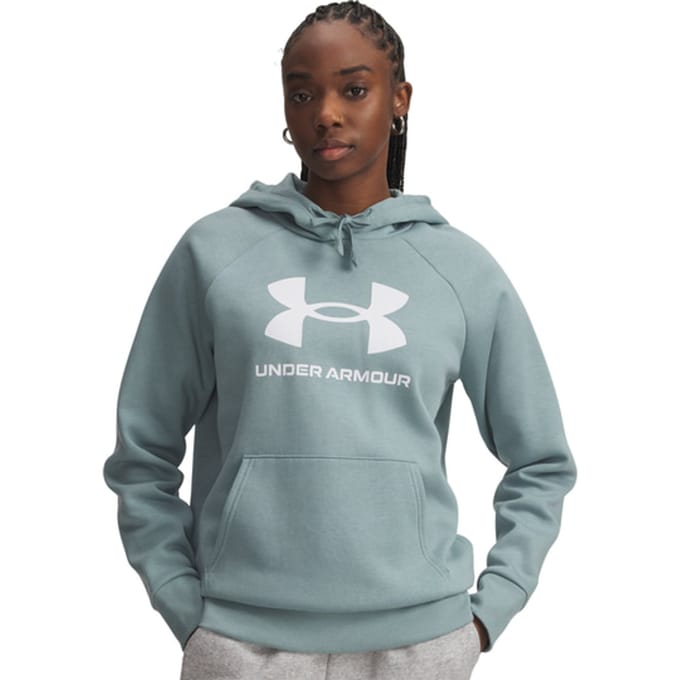Under Armour Rival Fleece Big Logo Hoody Dames Groen K323