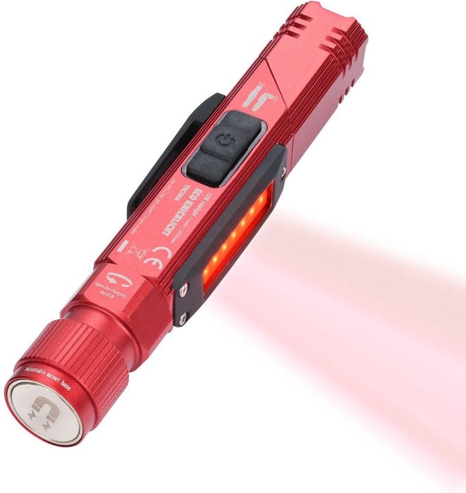Troika zaklamp ECO KNICKLICHT rood