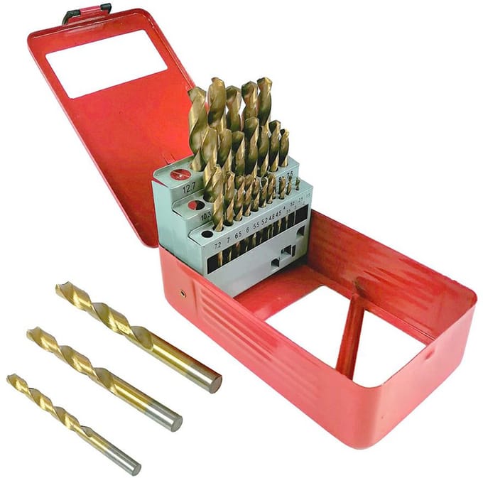 Silver 10424 - HSS-TIN Metaalboor Set - 29 Stuks - 1,5-12,7 mm - TiN Coating