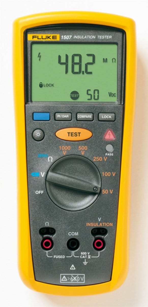 Fluke 1507 Isolatiemeter 50 V, 100 V, 250 V, 500 V, 1000 V 10 GΩ