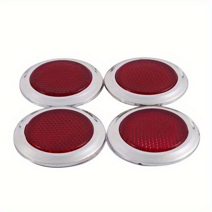 Auto Plastic Ronde Reflecterende Reflector Sticker Rood Auto Decoratieve Stickers, Auto Achterkant Stickers