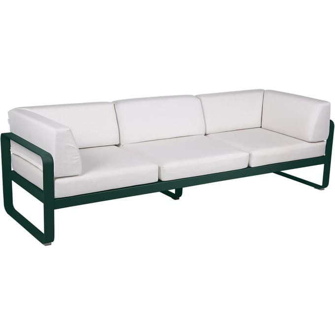 Fermob BELLEVIE club sofa 3 zits - 02 cedergroen - 81 witgrijs