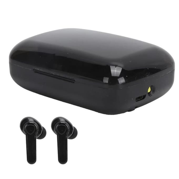 Bluetooth oordopje - Qiilu - M19 TWS 5.1 - LED-display - 5 uur batterijduur - 1200mAh oplaadcase zwart