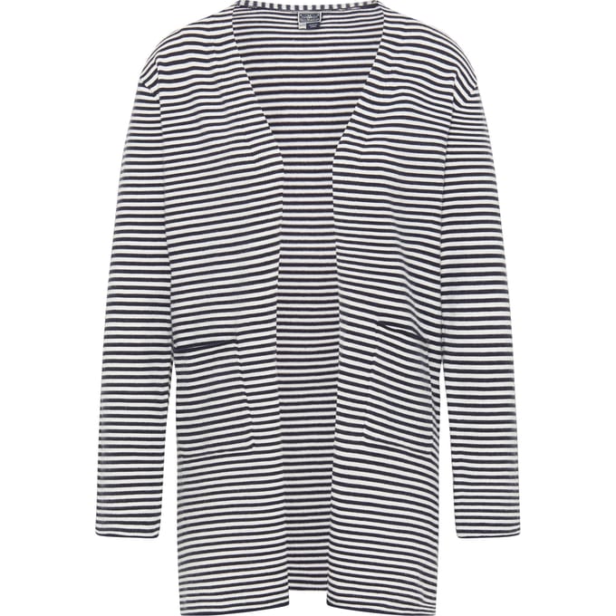 Dreimaster Vest Dames marine wol wit