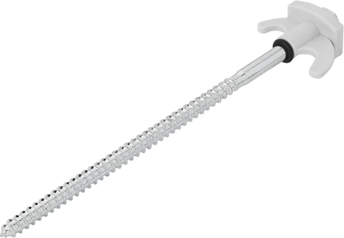 ProPlus Schroefbare metalen tentharing - 20 cm - verzinkt - geschikt voor harde grond