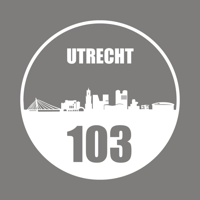 Utrecht sticker met eigen huisnummer