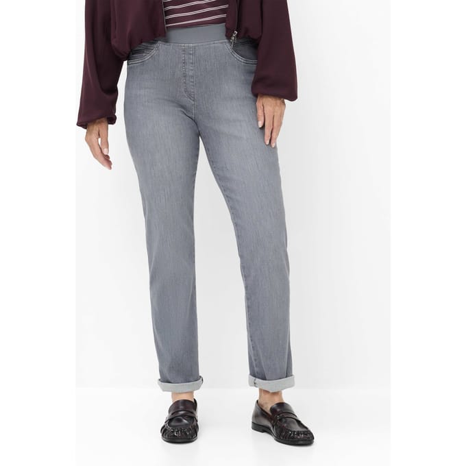 Raphaela by Brax Dames Jeans  Style CARINA GREY SLIGHTLY USED, denim mediumgrijs, maat 54