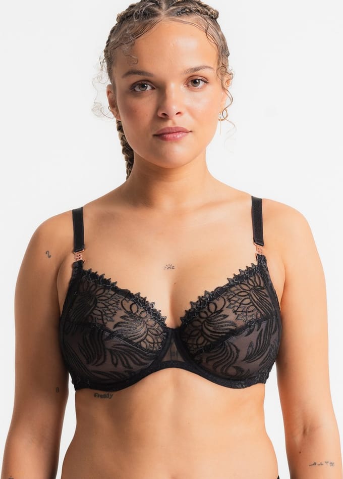 Louisa Bracq - Swan Beugel BH - maat 80D - Zwart