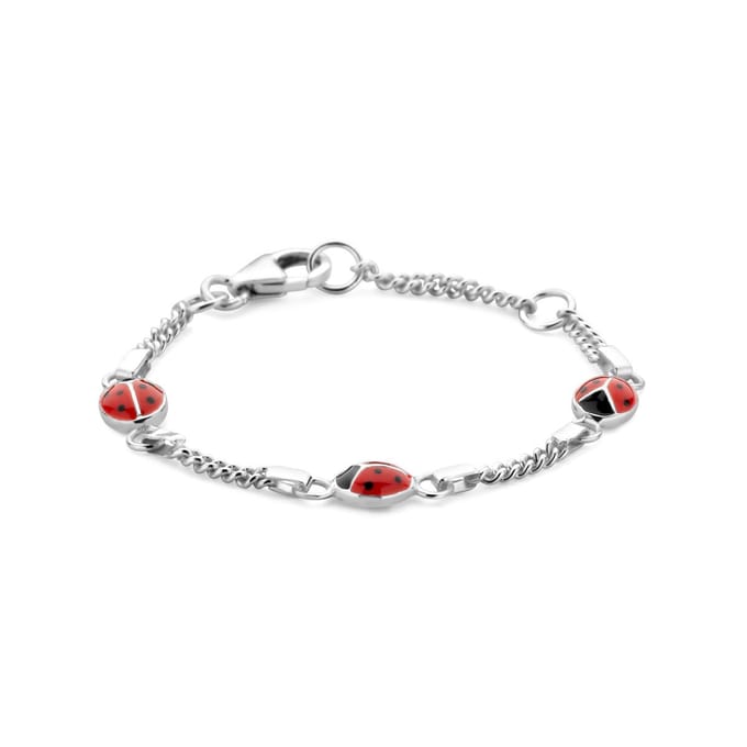 Zilver Wit Armband Lieveheersbeestje 1021812