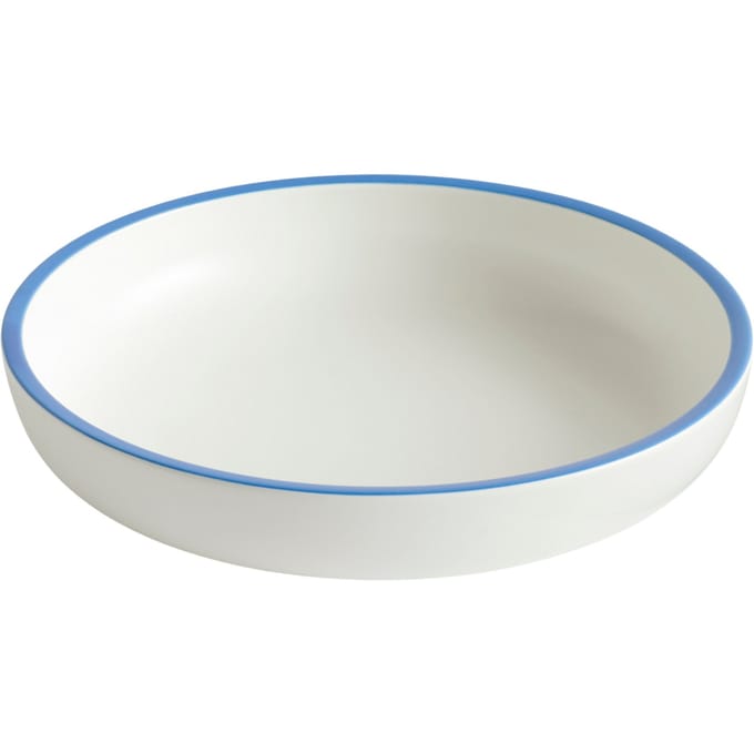 HAY Sobremesa Serveerschaal - white, blue rim