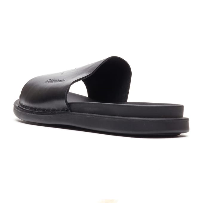 Base London Albany Leren Heren Slippers Zwart