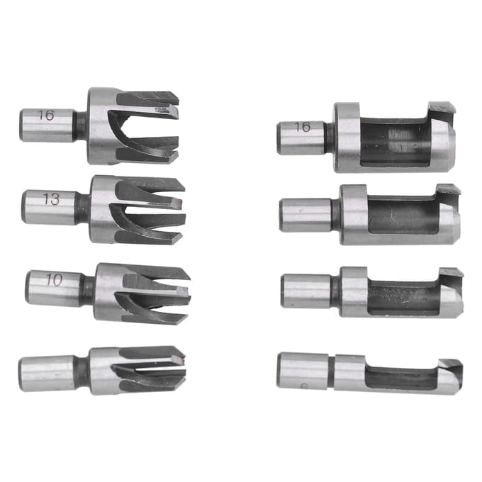 8 Stuks Houtplug Boor Bit Snijder Koolstofstaal Industrieel Vat Klauw Type Duurzame Houtsnijder voor