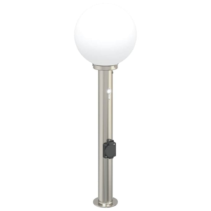 vidaXL Bolderarmatuur met sensor en stopcontact 80 cm roestvrij staal IP44