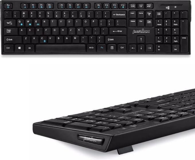 Perixx Periboard 810 – Draadloos Bluetooth Toetsenbord – Full-Size – Stil Typen – QWERTY/US – Voor Windows, iOS en Android