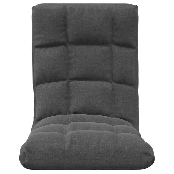 Vidaxl Opvouwbare Vloerstoel, Donkergrijs, Bekleed met Stof