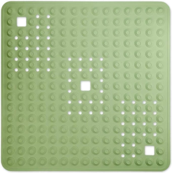Douchemat Vierkant - Anti-slip mat - Veilig douchen - Zeer robuust - 60x60 cm - Groen
