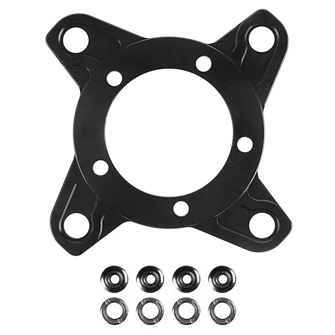 Elektrische fiets middenmotor kettingblad Spider Chain Ring Adapter Vervanging voor Bafang Ebike BBS01 130BCD black