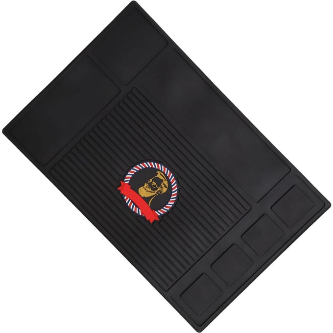 Kappersmat met siliconen antislip, waterdicht, sterke adsorptie, kappersstation organizermat black