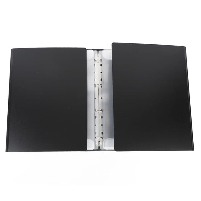 Bladmuziekmap A4-formaat Piano Partituur Binder Uitneembaar 4 Pagina's Uitvouwbaar Papier Opbergmap black