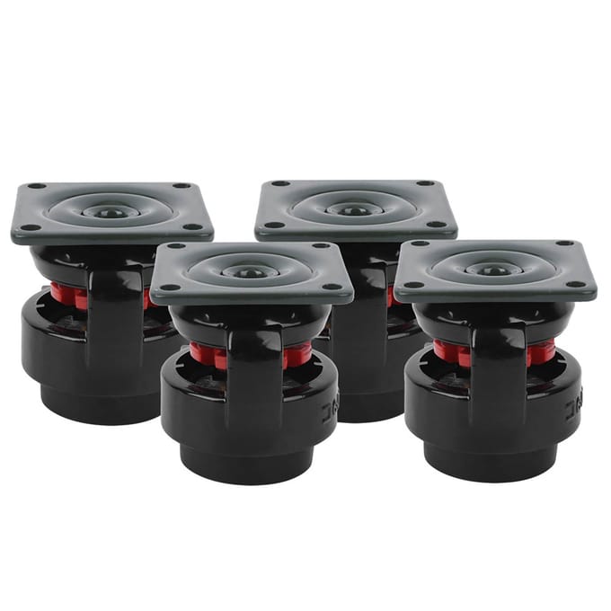 4 stuks Niveauregeling Zwenkwiel GD‑60F Heavy Duty Industriële Rolwiel Niveauregeling Zwenkwielen