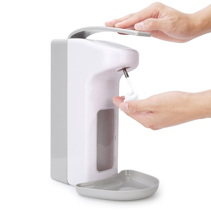 1000ml Ziekenhuis School Handmatige Zeepdispenser Container Handreinigingsmiddel Dispenser gray