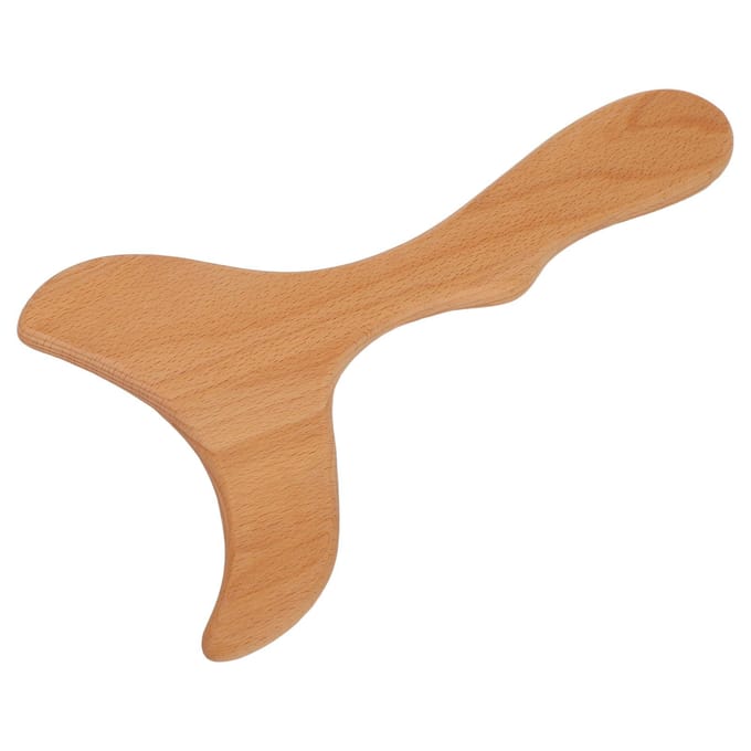 Gua Sha Bord Mannen Vrouwen Houten Ergonomisch Spierontspanning Schrapend Massagehulpmiddel voor Lymfatisch brown