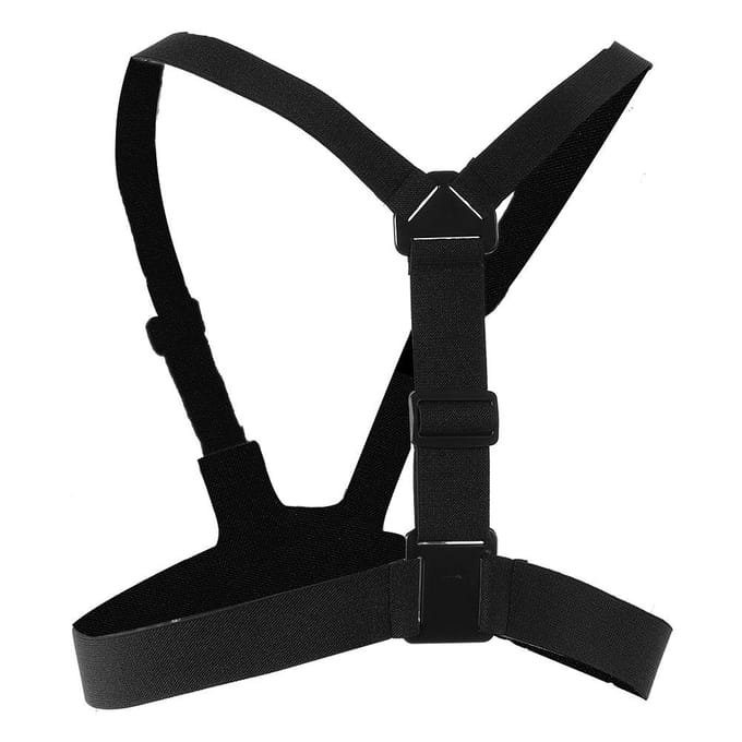 Verstelbare Schouder Borstband Harnas Mount Adapter voor Gopro Actiecamera's black