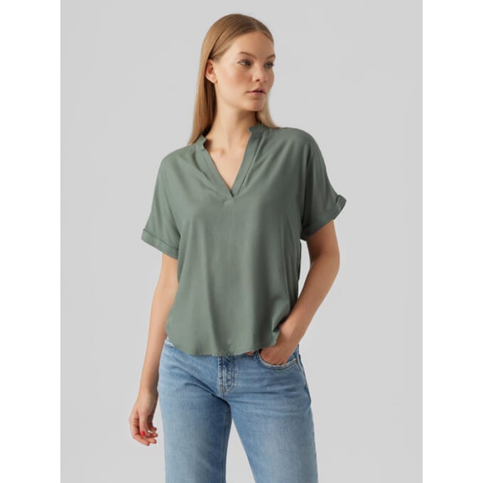 VERO MODA- VMBEAUTY SS TOP WVN NOOS - Heren - T-shirt