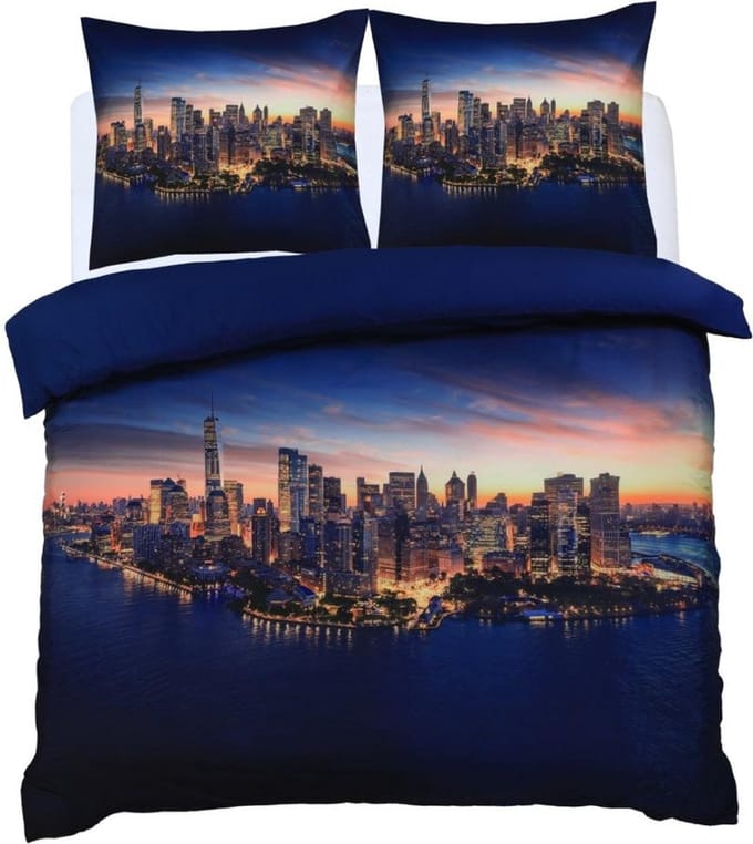 Husch Dekbedovertrek New York - 240x200/220 - Skyline