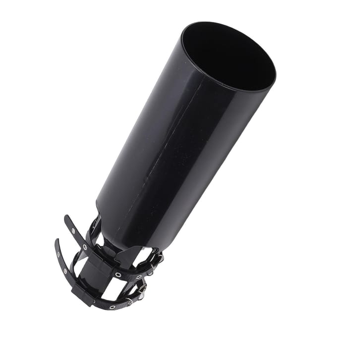 Mondstukopzetstuk voor Bladblazer Verdubbelt Windsnelheid   Versterkermondstuk voor 2-4 Inch Ronde Mondstukken black