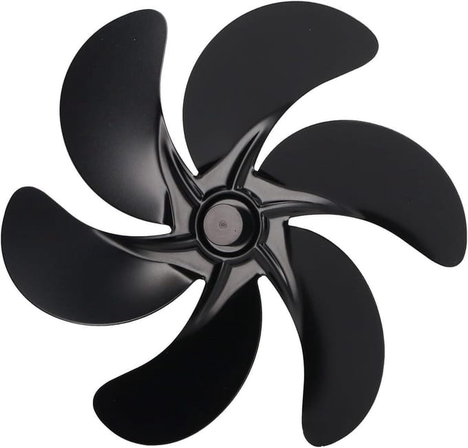 Kachelventilator Blad - Vervangingsonderdeel - Haard Efficiëntie - 6 Blads Ontwerp - 19x18x3 cm