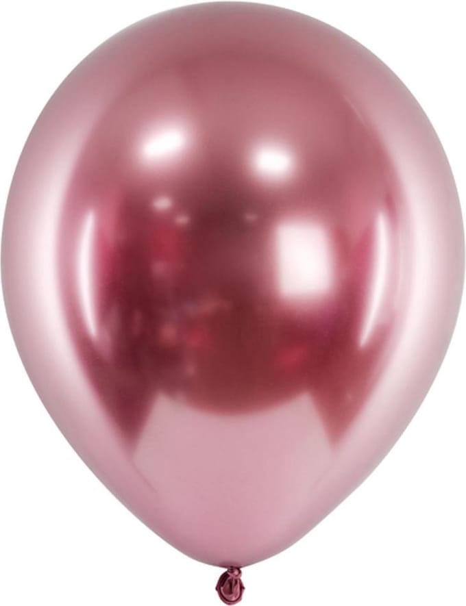 Ballonnen Glossy Rosé Goud - 50 stuks