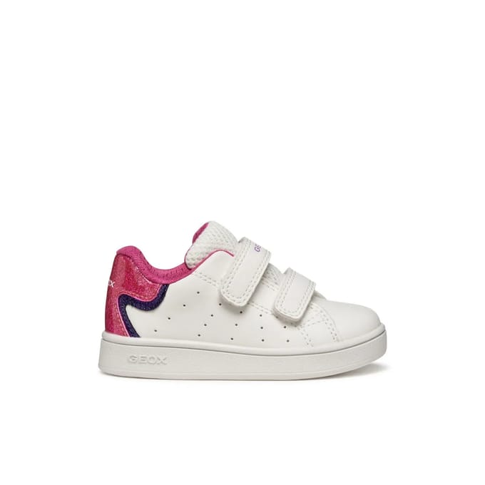 GEOX ECLYPER PEUTER Sneakers - WIT/FUCHSIA - Maat 21