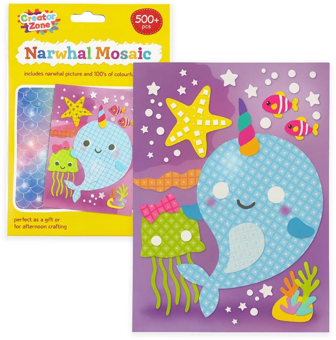 Creator Zone - Mozaïek Set - Narwal Thema - Kunstzinnig DIY voor Kinderen