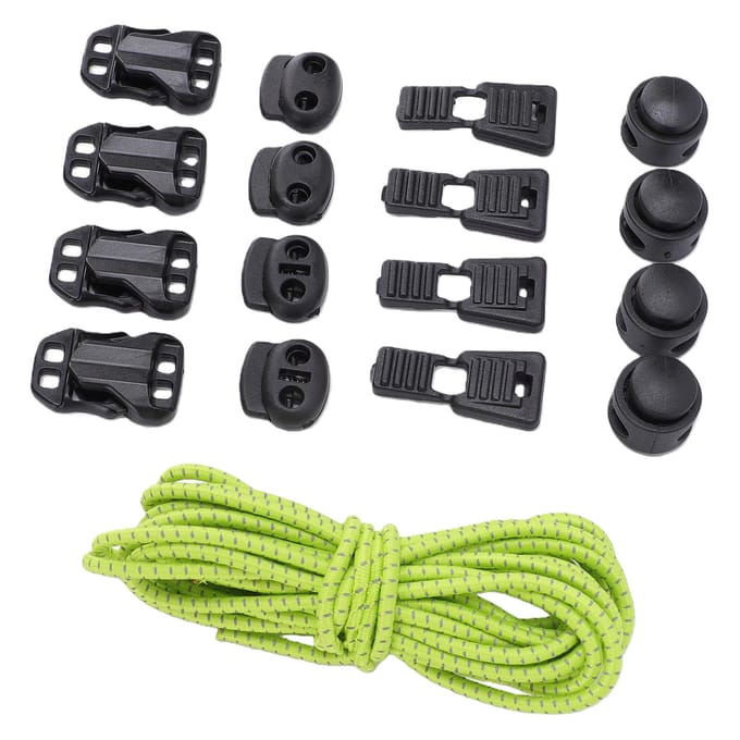 DIY Elastisch Koord Zwaar Rekbaar Ronde Koorden Plastic Koordstoppers voor Schoenveters Trekkoorden Paracord Groen 3,2m groen