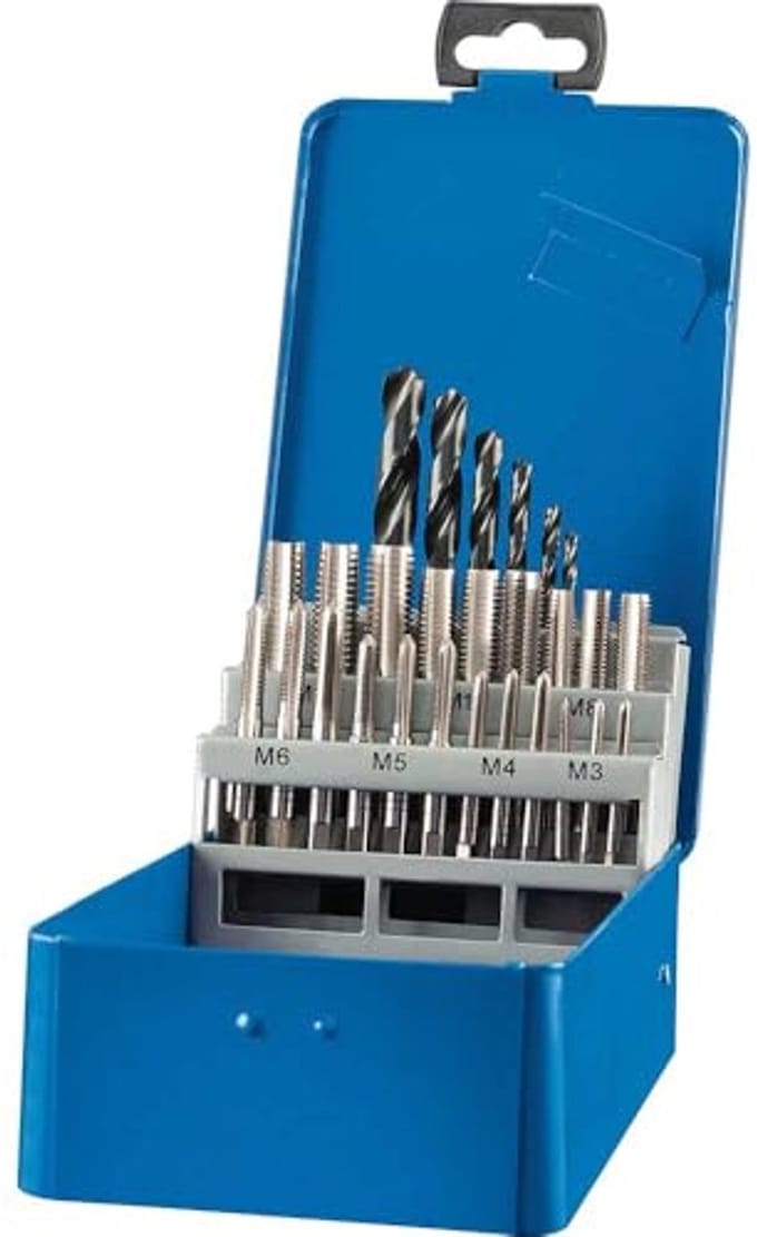 Set van 28-delige schroefdraadboor- en boormachines