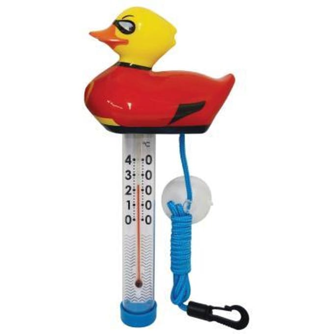 Kokido Kleurrijk badeendje zwembadthermometer - Rood