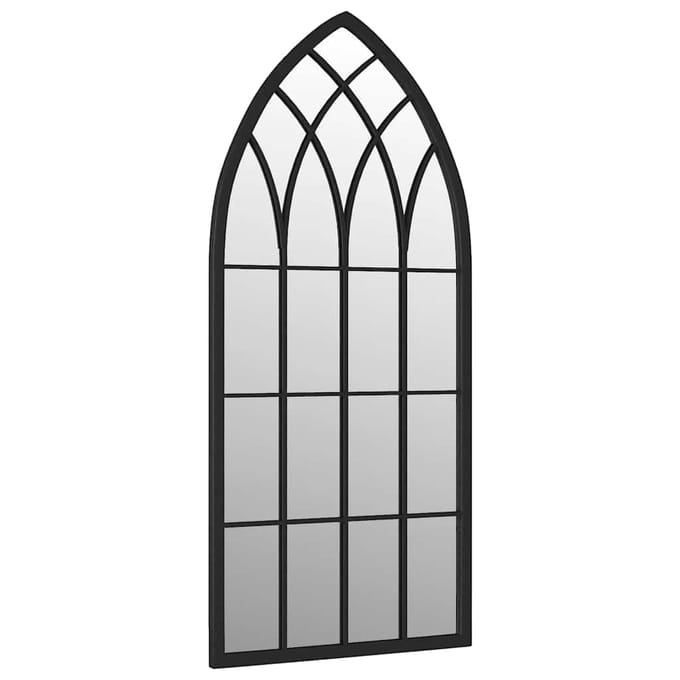 vidaXL - Tuinspiegel - 70x30 - cm - ijzer - zwart