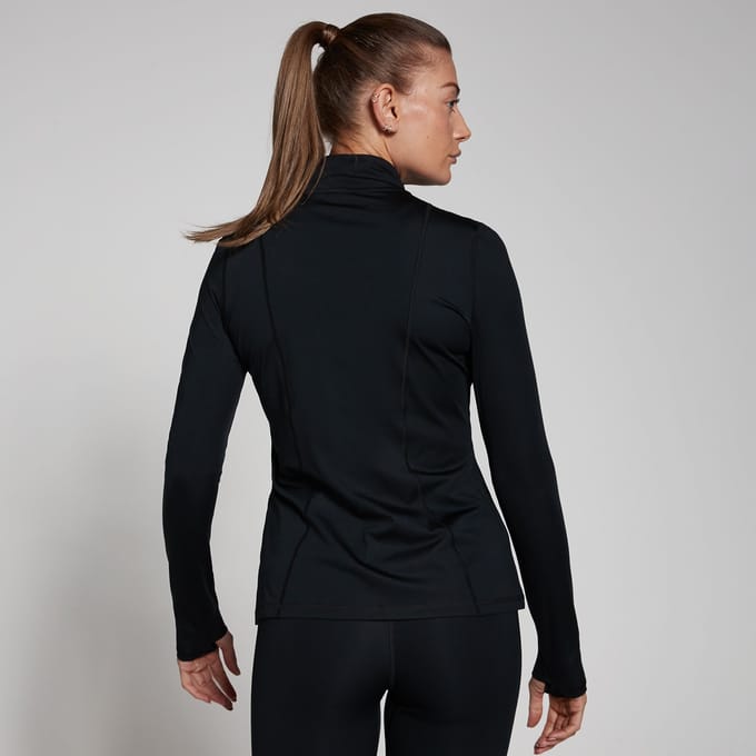 MP Training sporttrui met kwartrits voor dames - Zwart - S