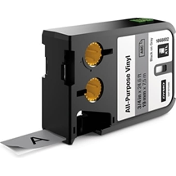 DYMO 1868802 XTL tape vinyl zwart op grijs 19mm (origineel)