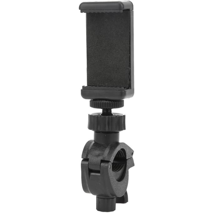 Verstelbare Richting Platte Mobiele Telefoonklem met O-Type Vaste Beugel voor Cellphone Video Opname black