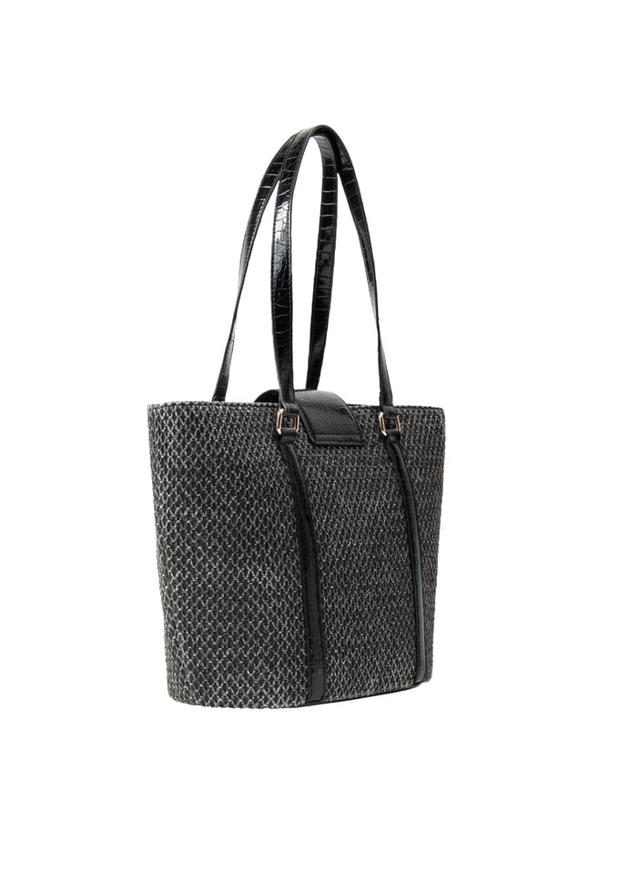 IZIA boodschappentas Dames zwart/beige