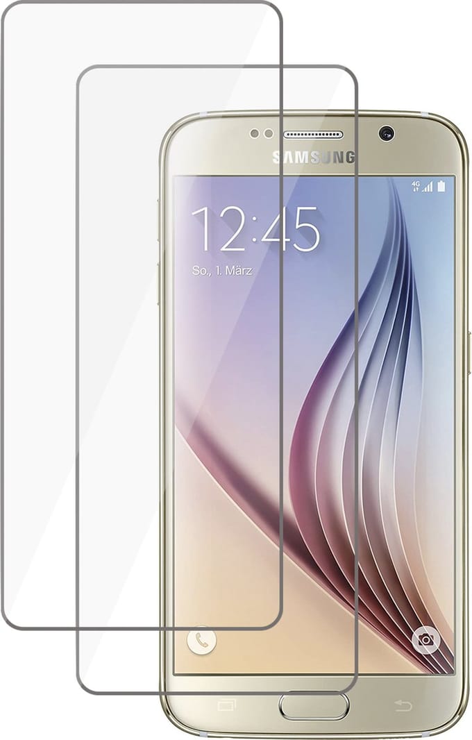 Screenprotector geschikt voor Samsung Galaxy S6 - Tempered Glass Screen Protector - 2 Stuks