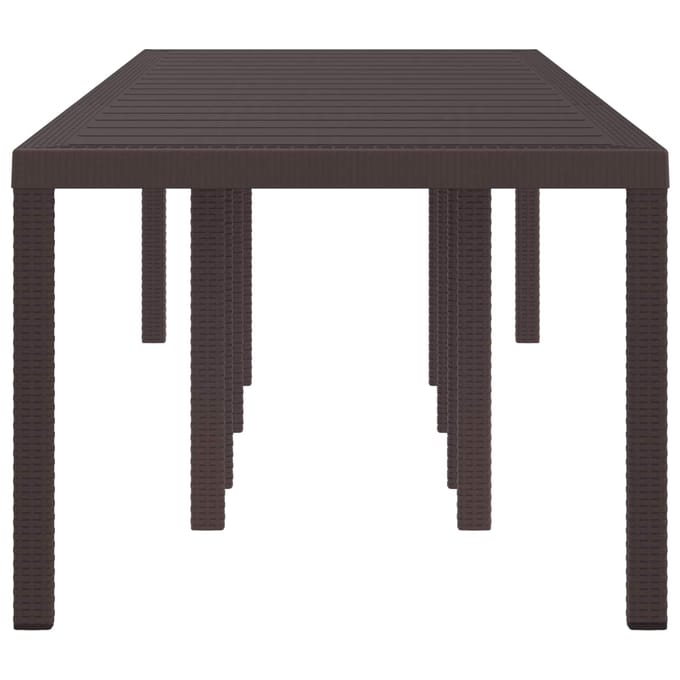 vidaXL Tuinstafel Bruin 300 x 100 x 73 cm poly rattan