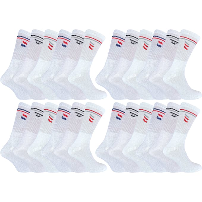 24 Pairs Multipack Heren Klassieke Sport Ademend Sokken
