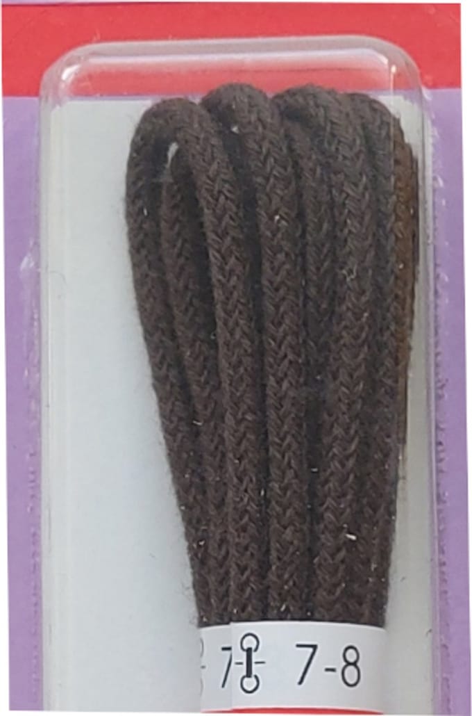 Ronilux Veter - Donker Bruin - Dun Rond - Lengte 90 cm - Dikte 2,5 mm - Schoenveter